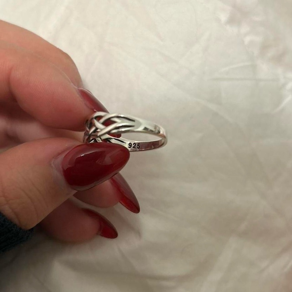 Sterling silver chain ring
